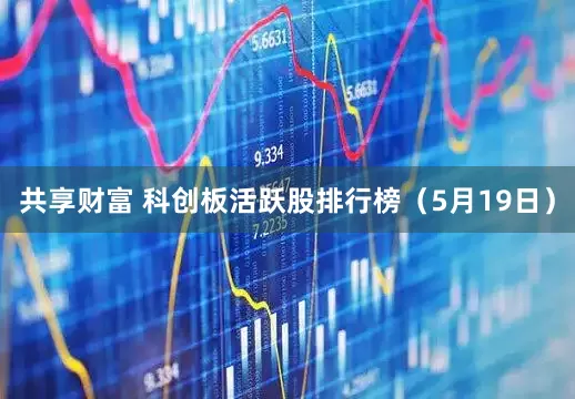共享财富 科创板活跃股排行榜（5月19日）
